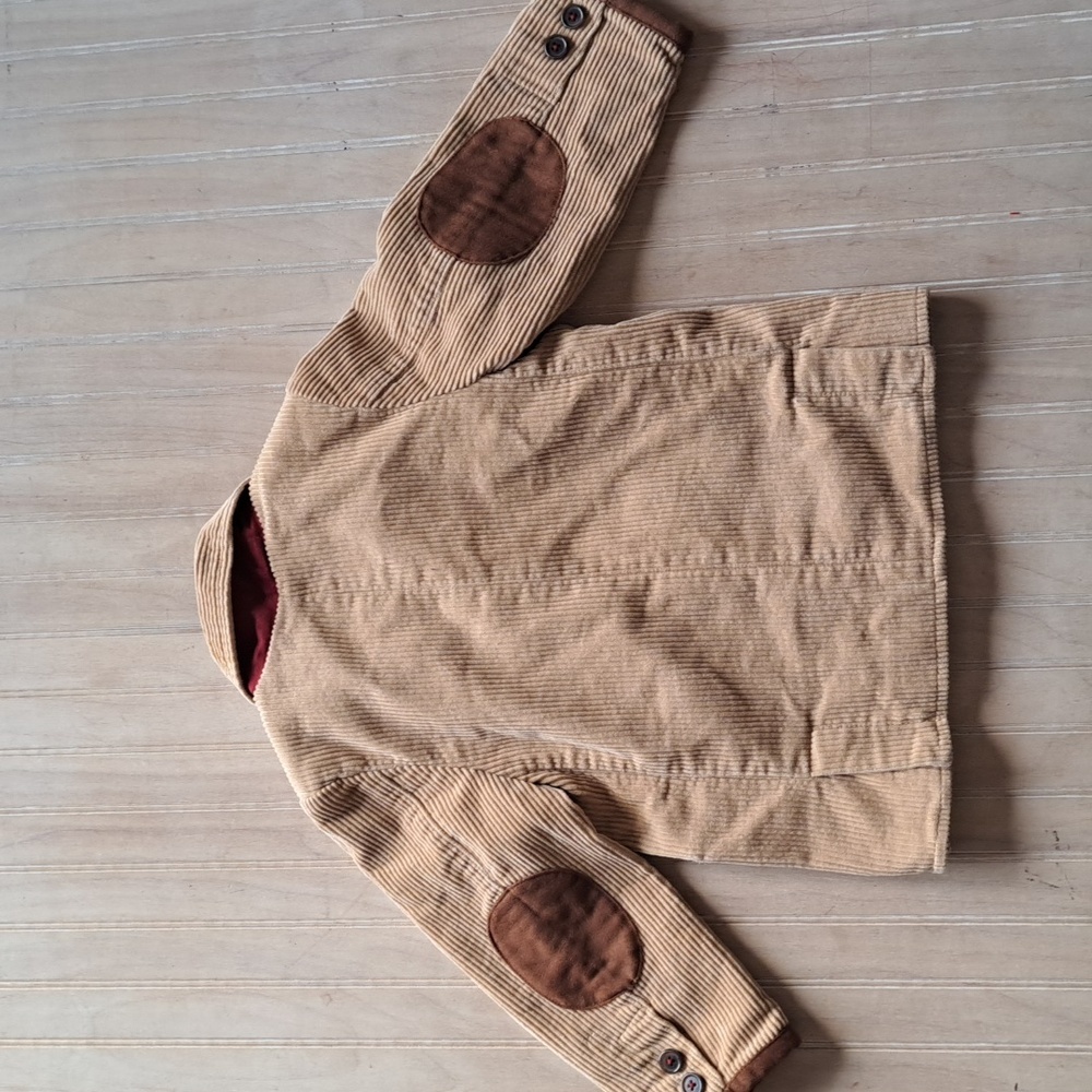 Baby Gap Toddler Tan Corduroy Blazer Jacket Elbow Patch Classic Vintage Preppy - Picture 8 of 11